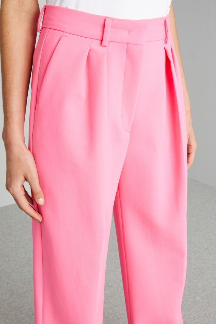 Pantaloni in doppia tela - ROSA ACCESO - Fashion Market - 3