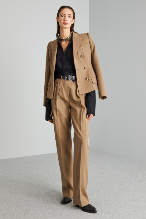 Pantalone cargo in cotone e viscosa - Fashion Market