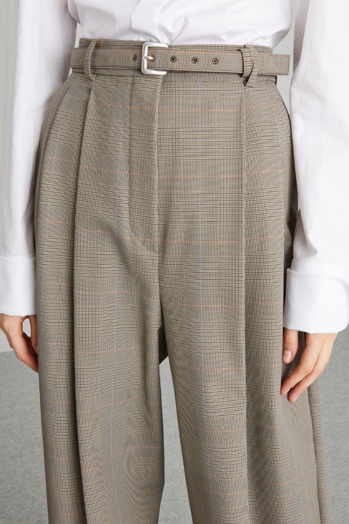 Pantaloni over con pieghe - MARRONE BEIGE - Fashion Market - 3