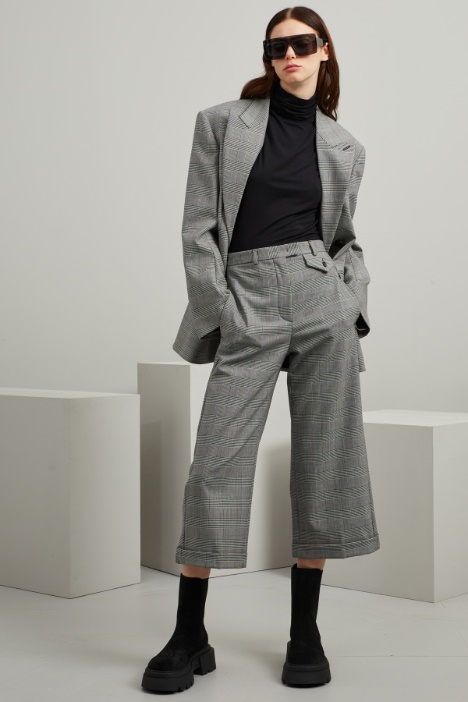 Pantaloni in batavia di lana - Fashion Market