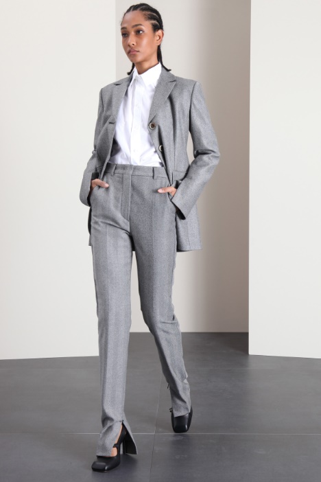 Pantaloni in lana con spacchi - Fashion Market