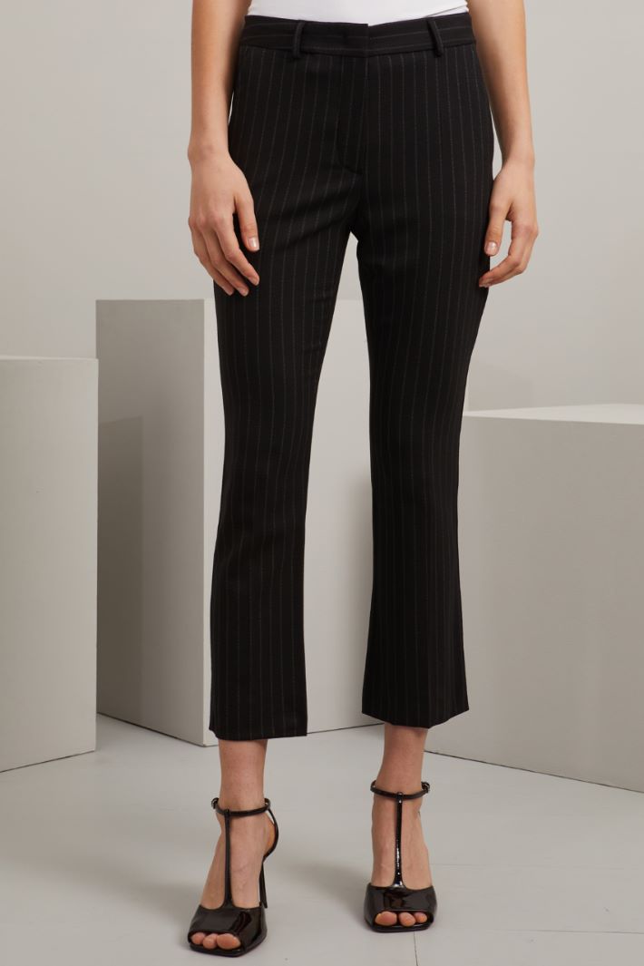 Pantaloni a trombetta in lana - NERO - Fashion Market - 2