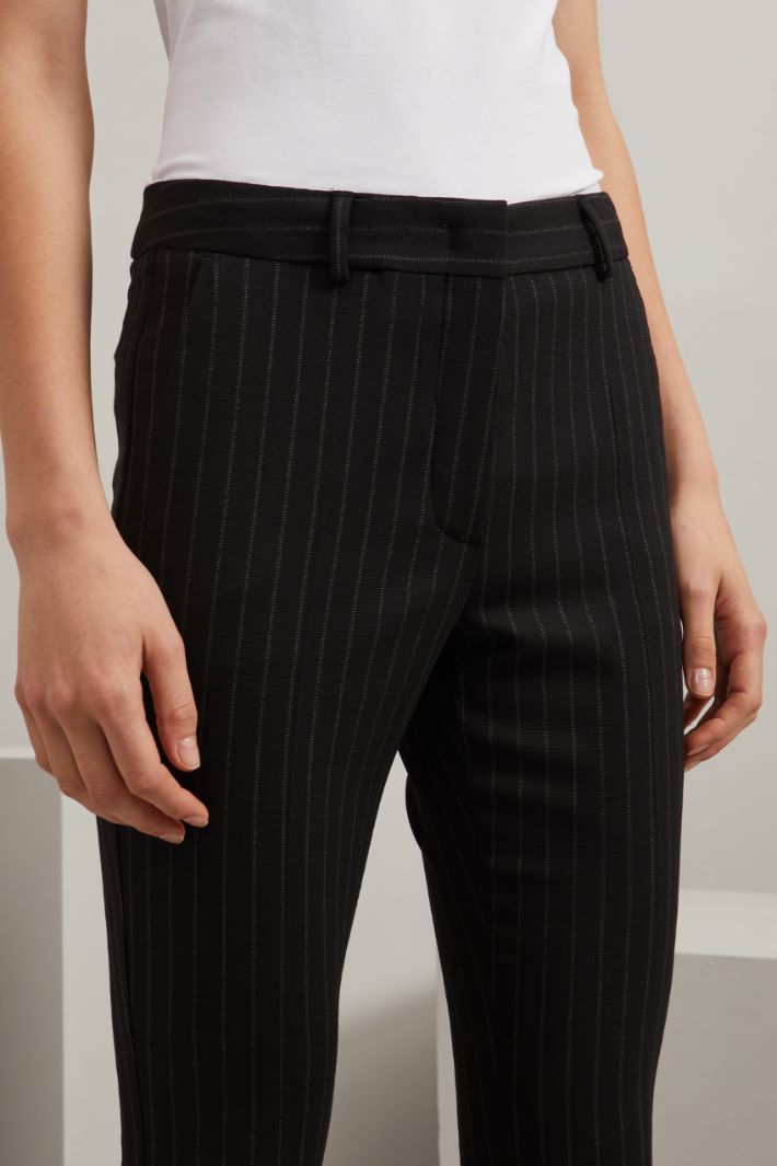 Pantaloni a trombetta in lana - NERO - Fashion Market - 3