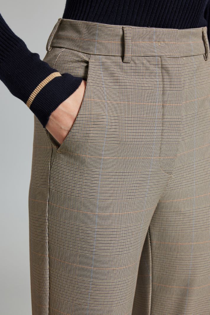 Pantaloni in batavia tecnica - MARRONE SABBIA - Fashion Market - 3