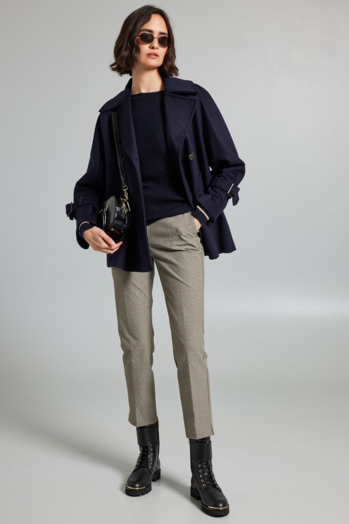 Pantaloni in batavia tecnica - MARRONE SABBIA - Fashion Market