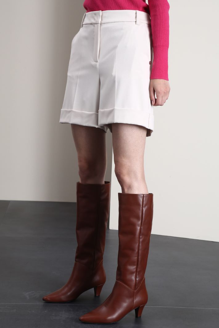 Shorts in levantina  - AVORIO - Fashion Market - 4