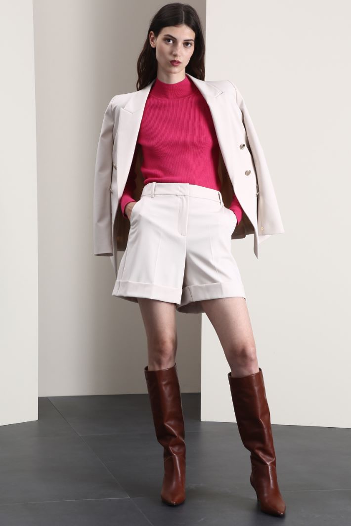 Shorts in levantina  - AVORIO - Fashion Market