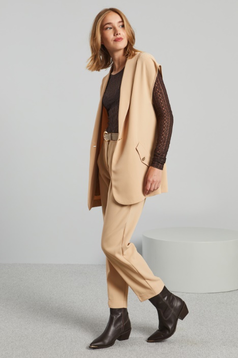 Gilet destrutturato con cintura - Fashion Market