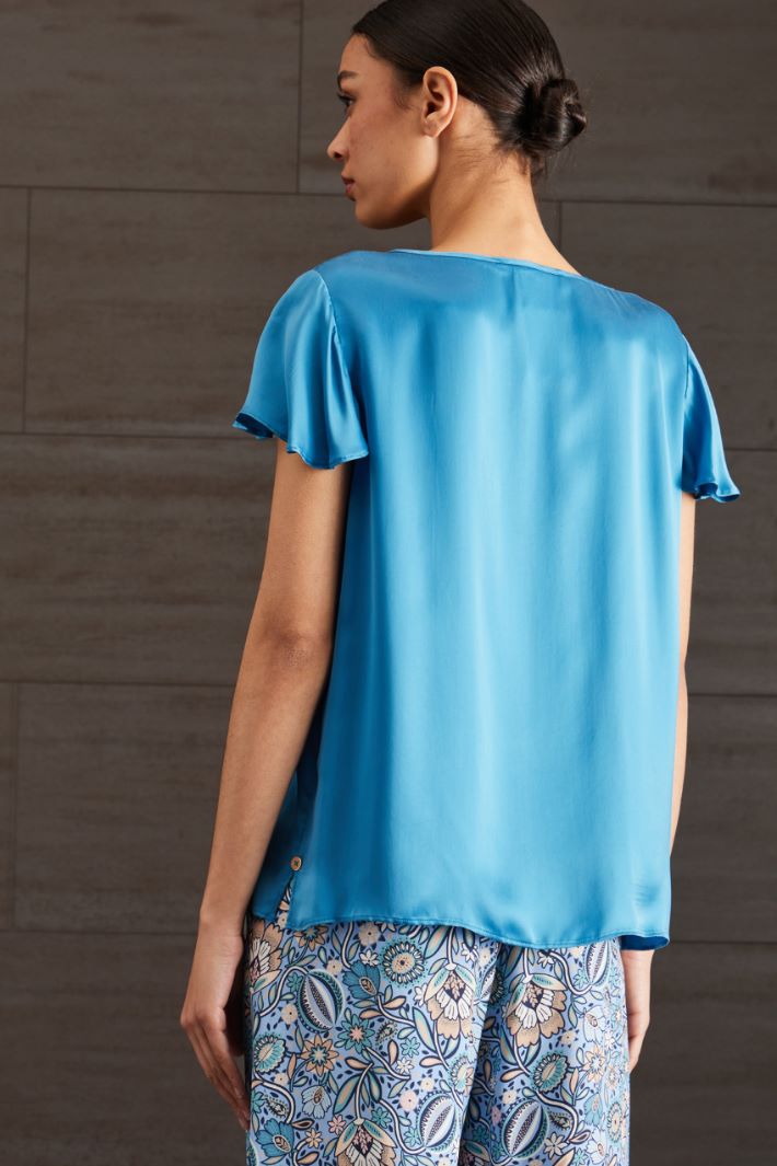 Top in raso - TURCHESE - Fashion Market - 4