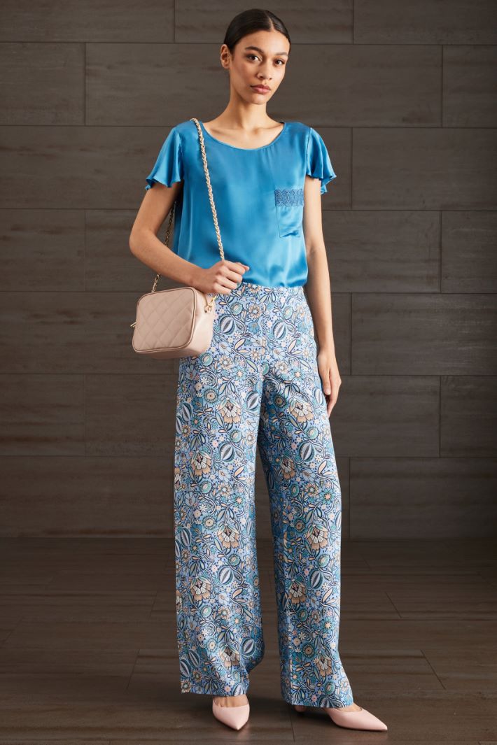 Top in raso - TURCHESE - Fashion Market