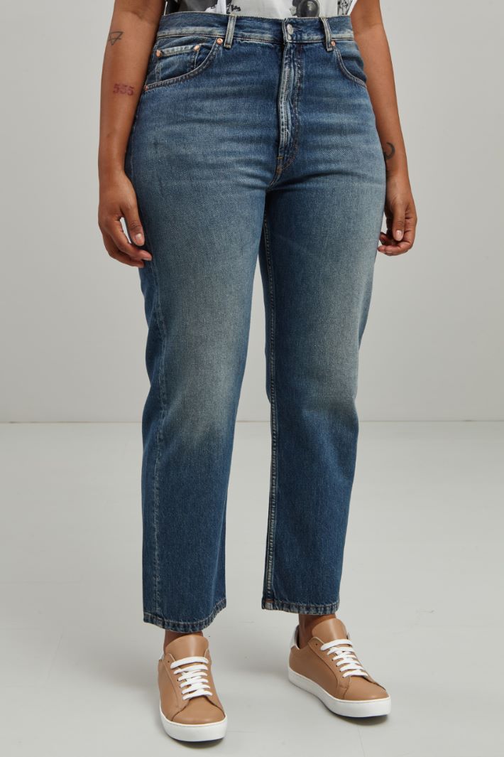 Jeans dritti in denim  - BLU DENIM - Fashion Market - 2