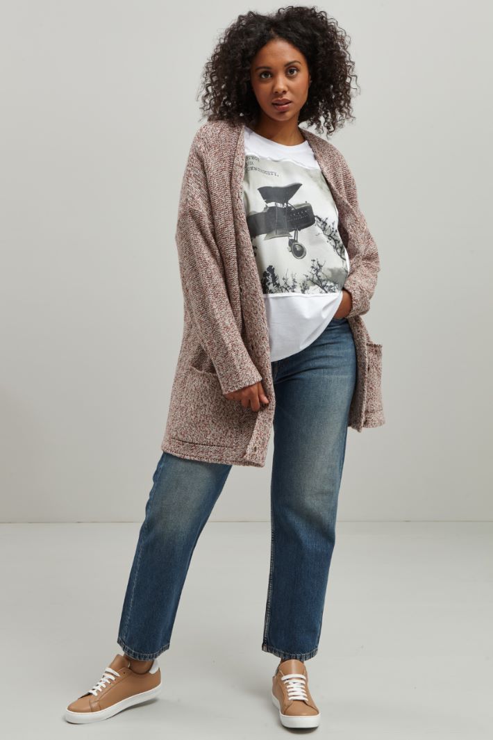 Jeans dritti in denim  - BLU DENIM - Fashion Market