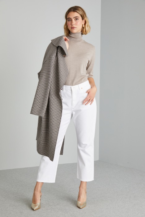 Jeans cropped in puro cotone - Fashion Market