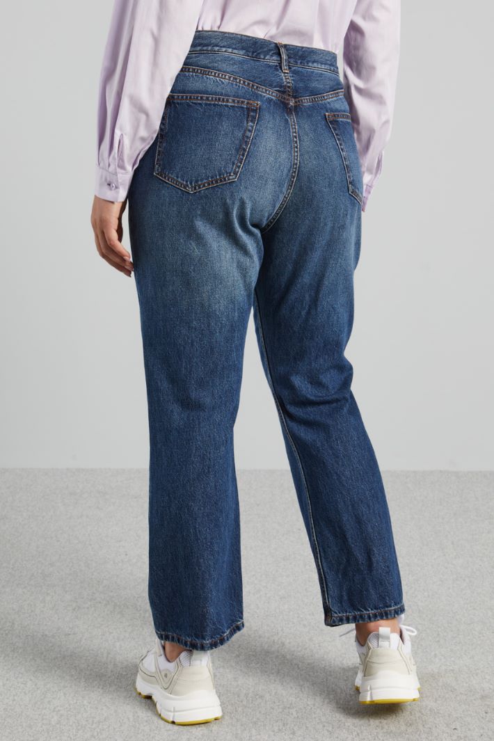 Jeans cropped in puro cotone - BLU DENIM - Fashion Market - 4