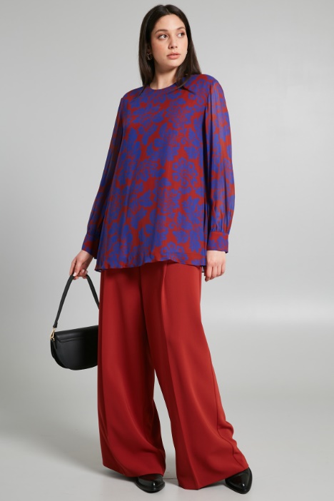 Blusa in georgette a fantasia - Fashion Market