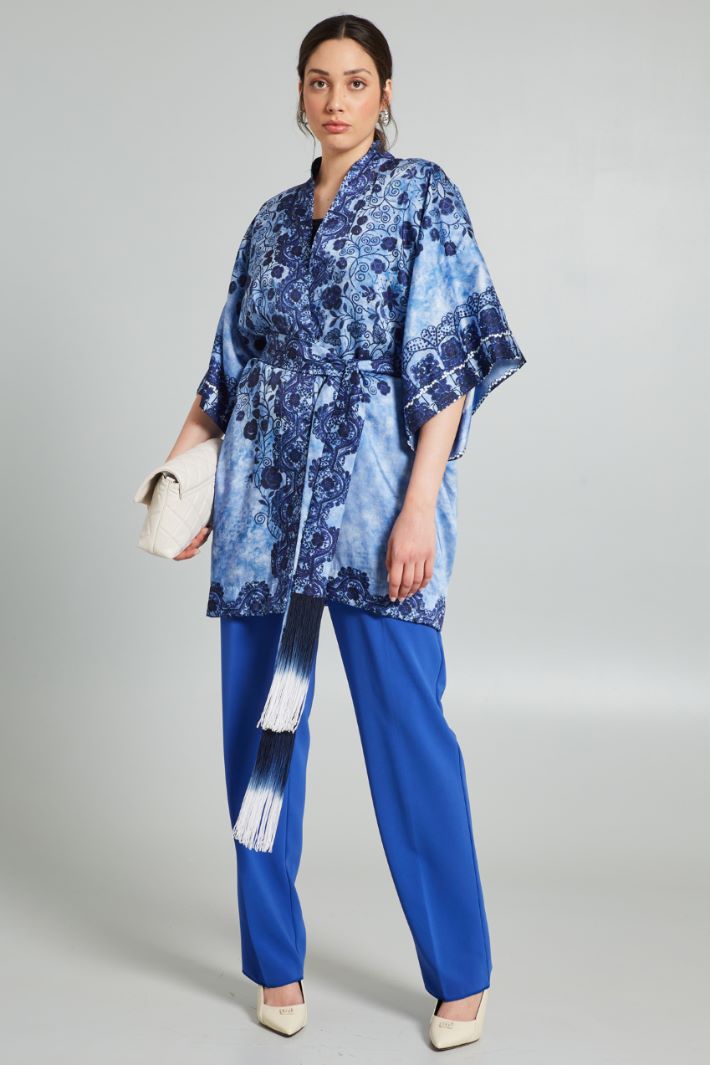Casacca in twill  - BLU AZZURRO - Fashion Market
