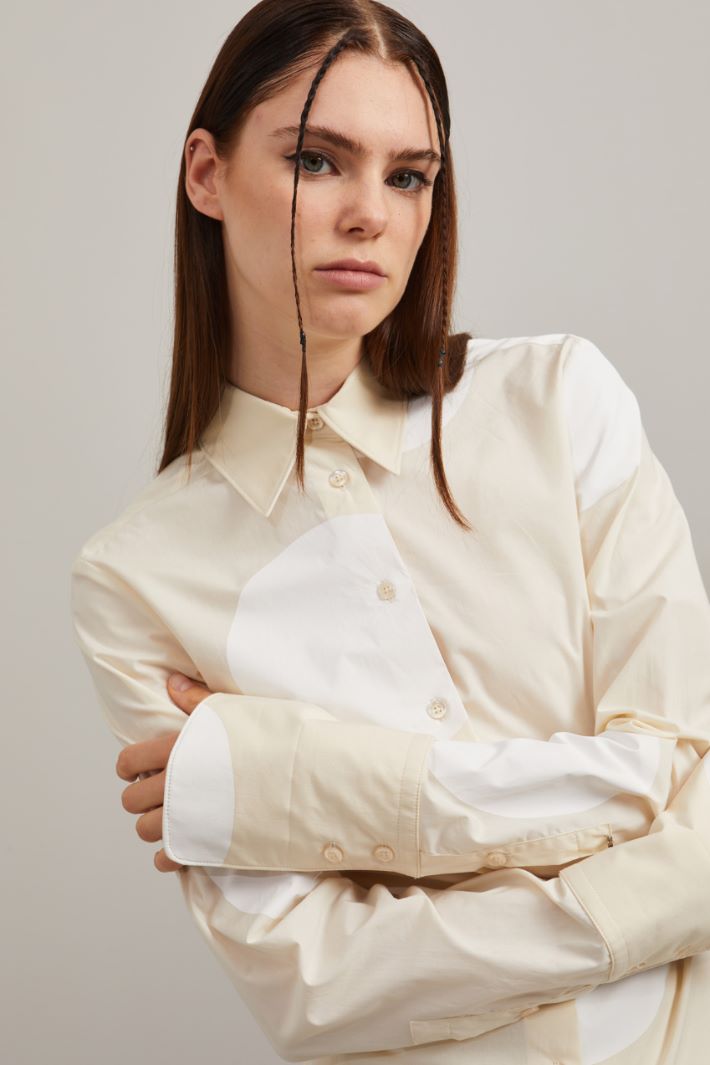 Camicia in cotone - BIANCO LATTE - Fashion Market - 3
