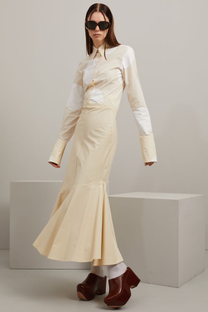 Camicia in cotone - BIANCO LATTE - Fashion Market