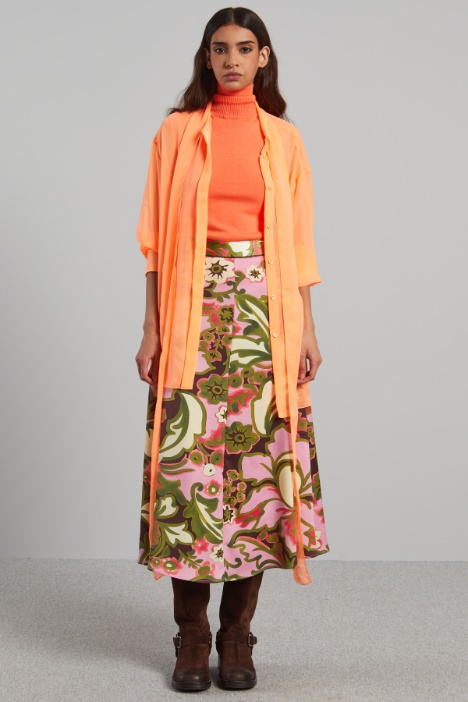 Blusa con collo a foulard - Fashion Market