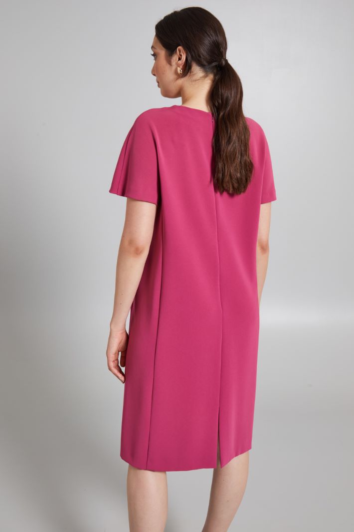 Abito dritto in cady - LAMPONE - Fashion Market - 4