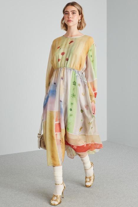 Abito in chiffon stampato - Fashion Market