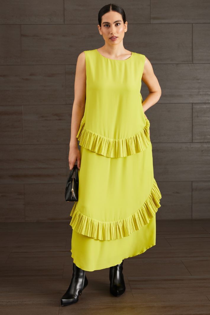 Abito in crépe de chine - GIALLO CEDRO - Fashion Market - 2
