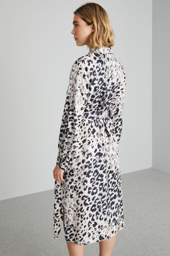 Chemisier in pura seta - AVORIO NERO - Fashion Market - 4