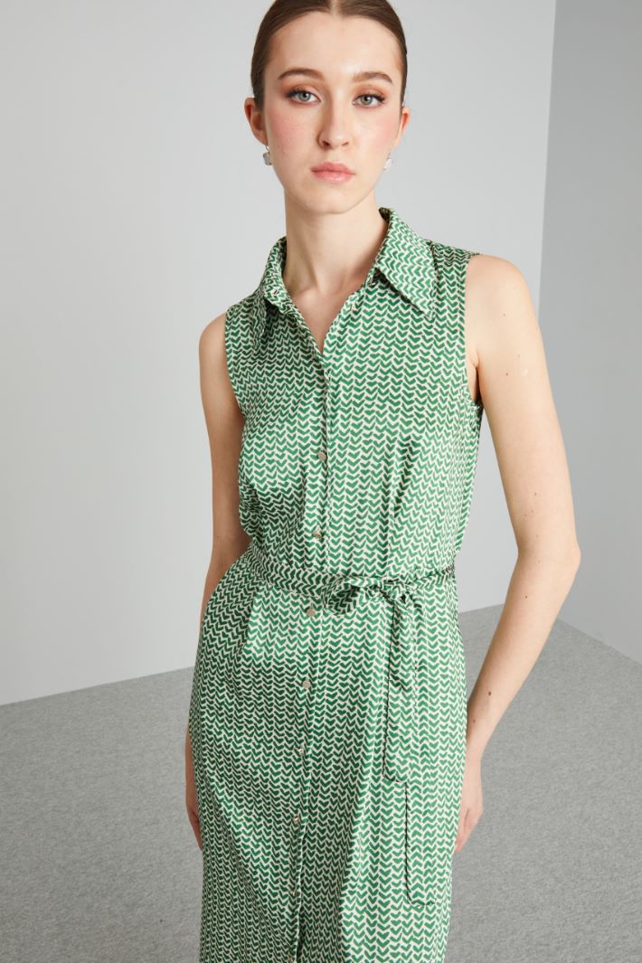 Abito a chemisier  - VERDE BIANCO - Fashion Market - 3