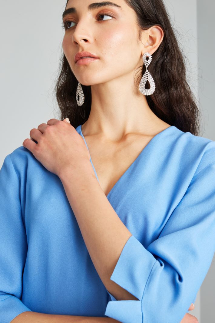Abito con cintura - AZZURRO - Fashion Market - 3