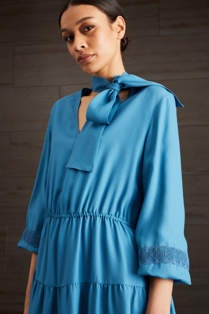 Abito in cady  - AZZURRO - Fashion Market - 3