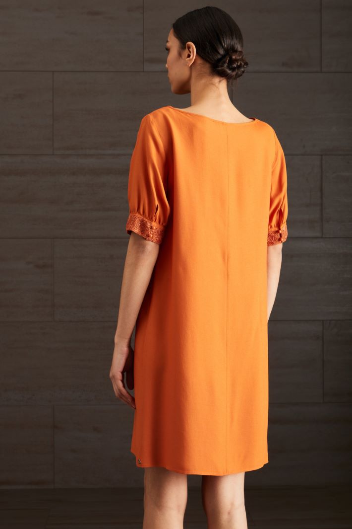 Abito in sablé - ARANCIONE ZUCCA - Fashion Market - 4