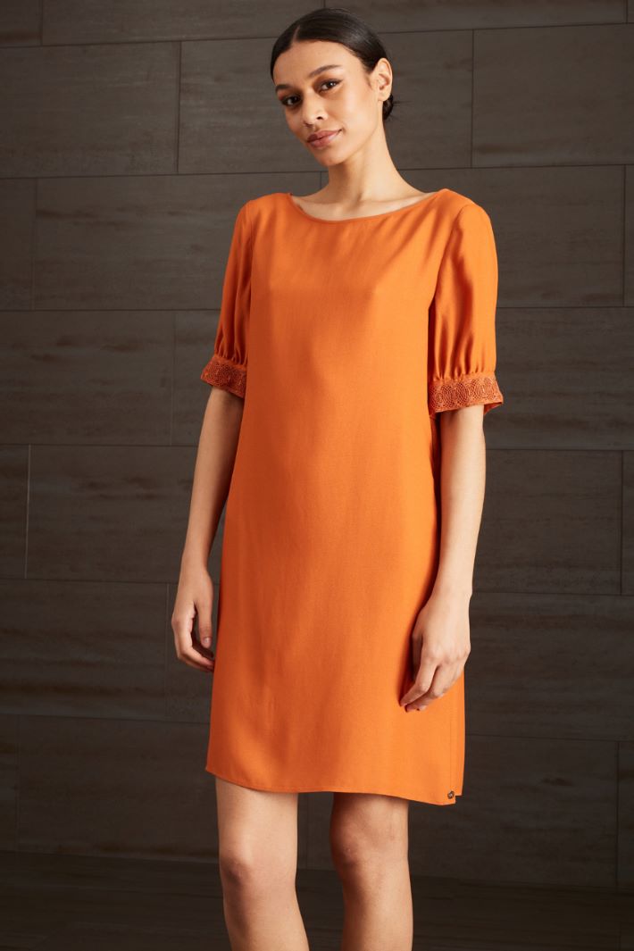 Abito in sablé - ARANCIONE ZUCCA - Fashion Market - 2
