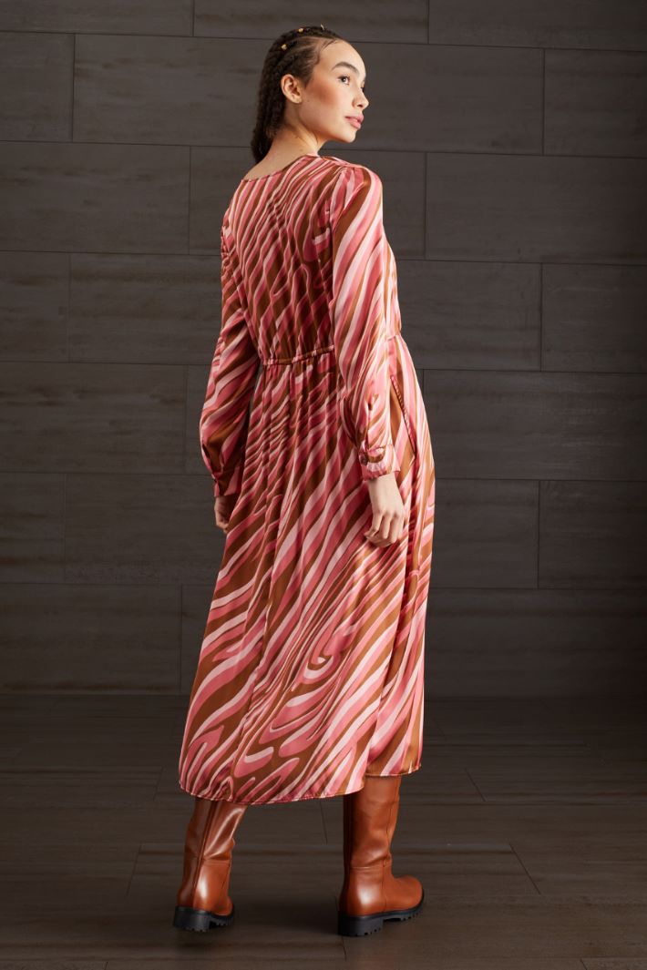 Abito in raso - ROSA MARRONE - Fashion Market - 4