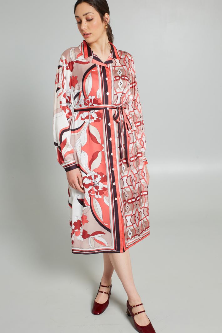 Abito chemisier  - ROSSO BEIGE - Fashion Market - 2