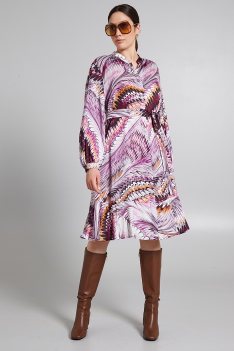 Abito in raso con fusciacca - Fashion Market