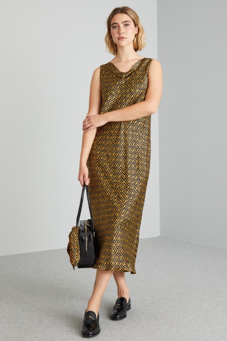 Abito con scollo drappeggiato - Fashion Market