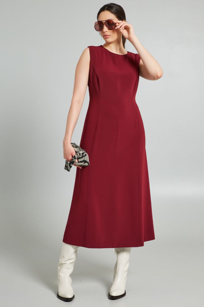 Abito svasato - BORGOGNA - Fashion Market