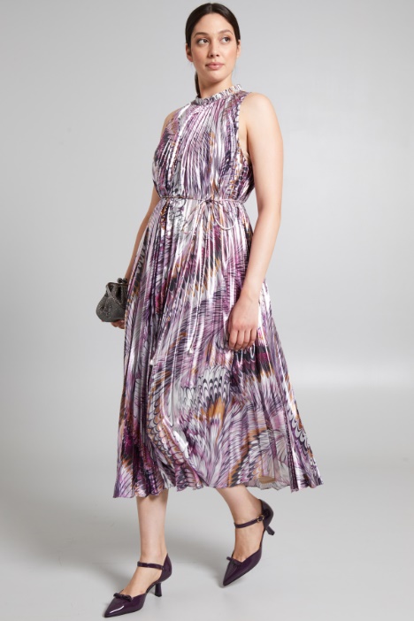 Abito in lamé plissé - Fashion Market