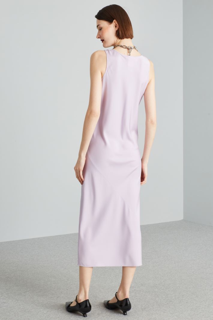Abito smanicato in seta - LILLA - Fashion Market - 4