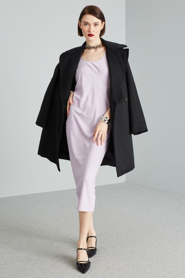 Abito smanicato in seta - LILLA - Fashion Market