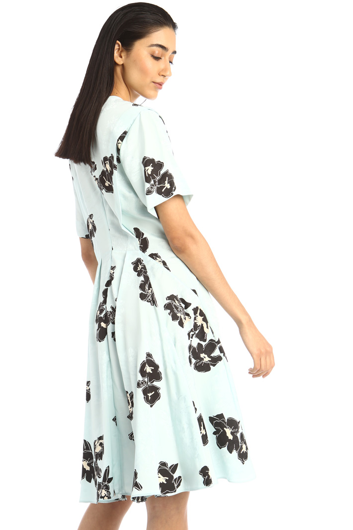 Abito in viscosa jacquard - VERDE PASTELLO - Fashion Market - 2