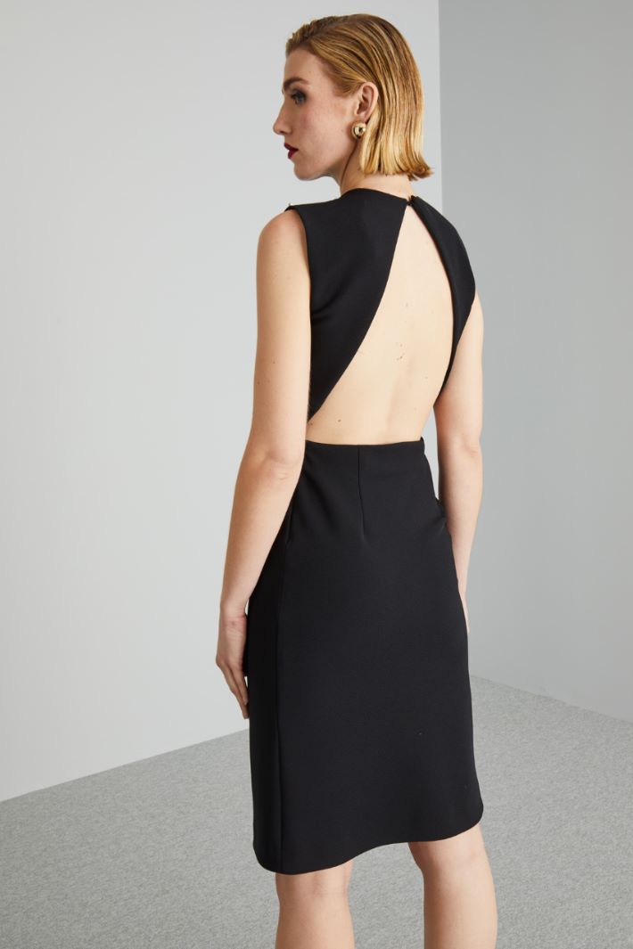 Tubino con motivo cut out - NERO - Fashion Market - 4