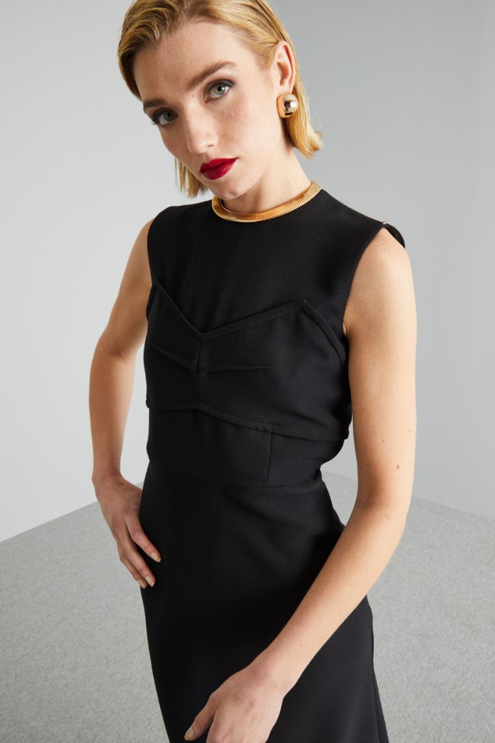Tubino con motivo cut out - NERO - Fashion Market - 3