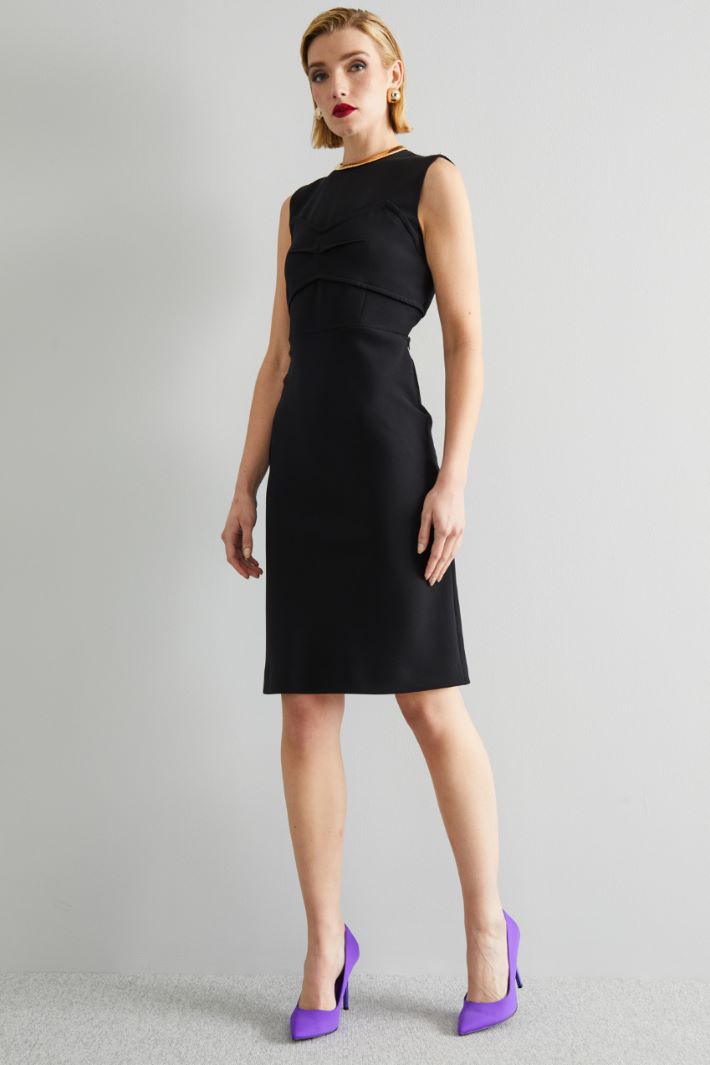 Tubino con motivo cut out - NERO - Fashion Market