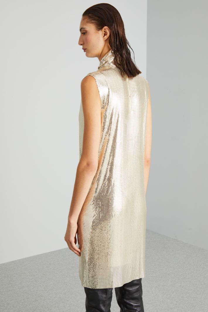 Abito in maglia metallica  - ORO - Fashion Market - 4