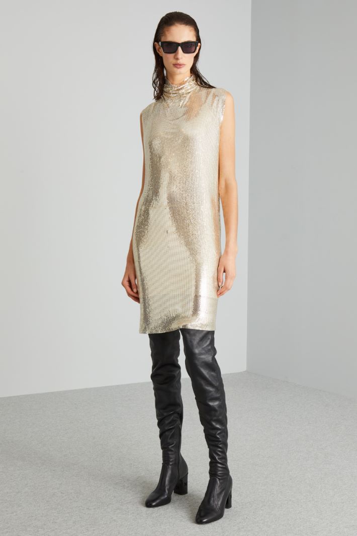 Abito in maglia metallica  - ORO - Fashion Market