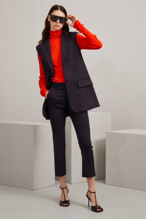 Gilet in saia di lana stretch - Fashion Market