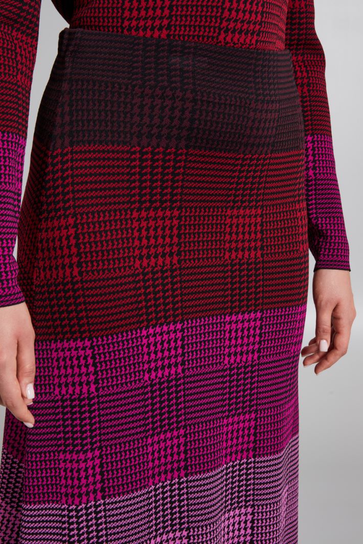 Gonna svasata jacquard - FUXIA NERO - Fashion Market - 3