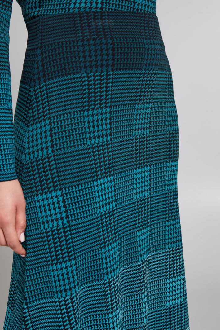 Gonna svasata jacquard - VERDE NERO - Fashion Market - 3