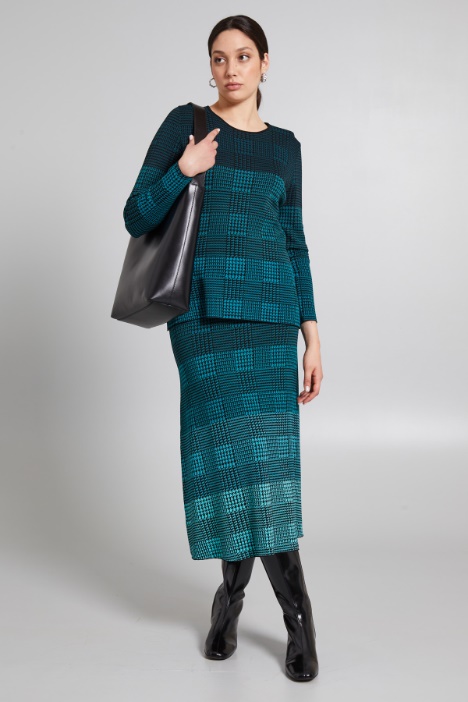 Gonna svasata jacquard - Fashion Market